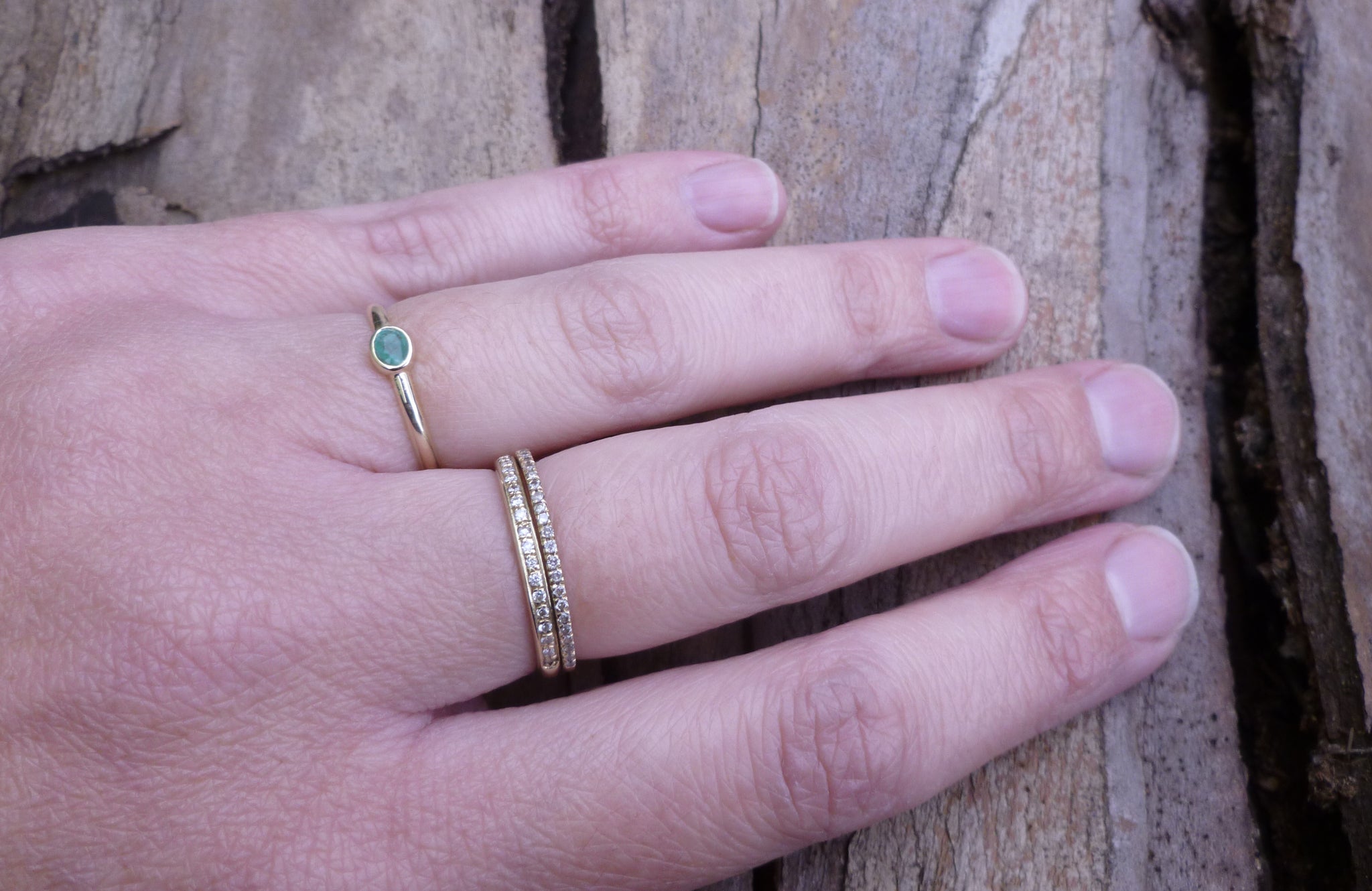 Diamond Full Eternity 14k Gold Ring - G Rubinstein Jewellery