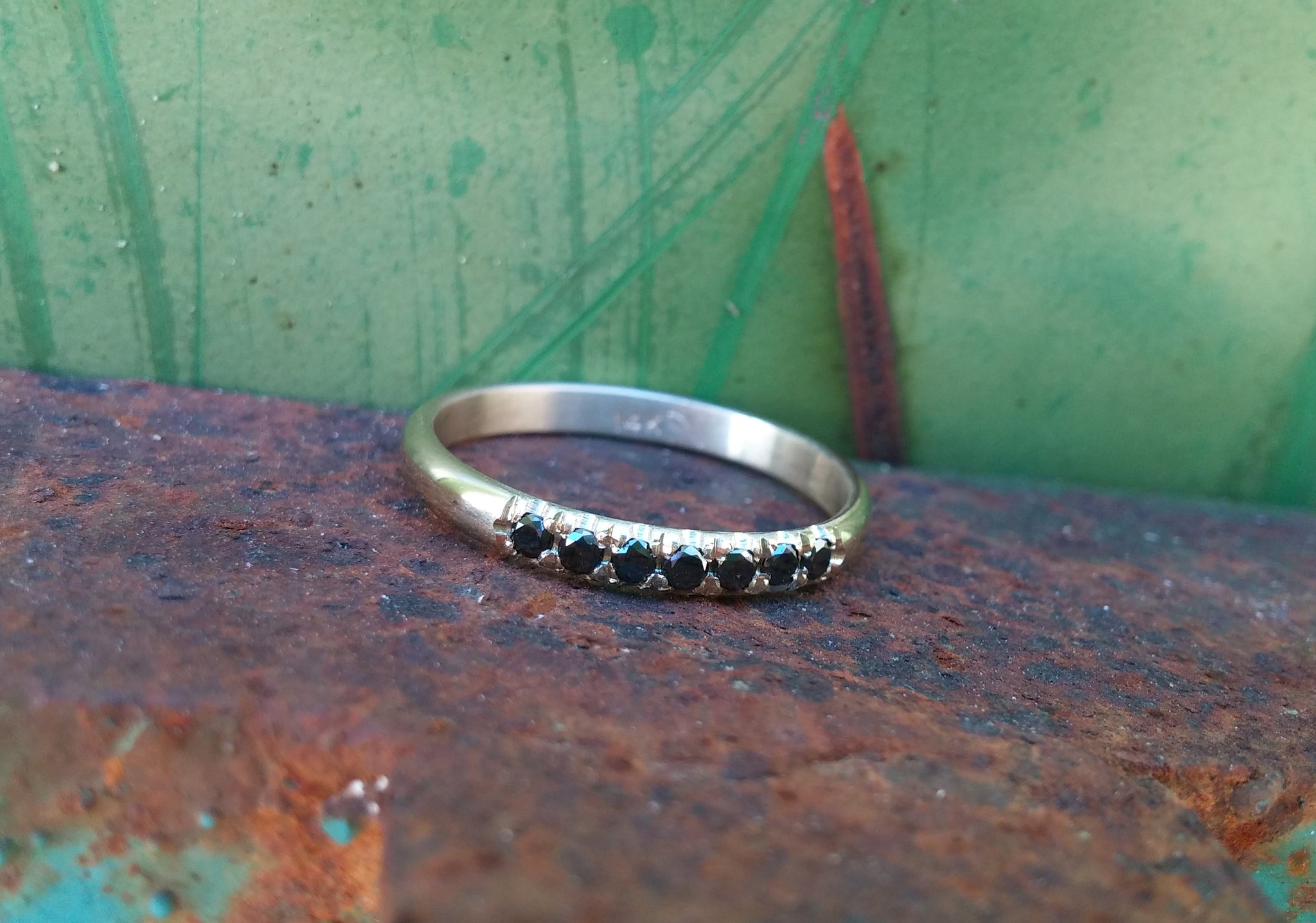 Black Diamond eternity ring - G Rubinstein Jewellery