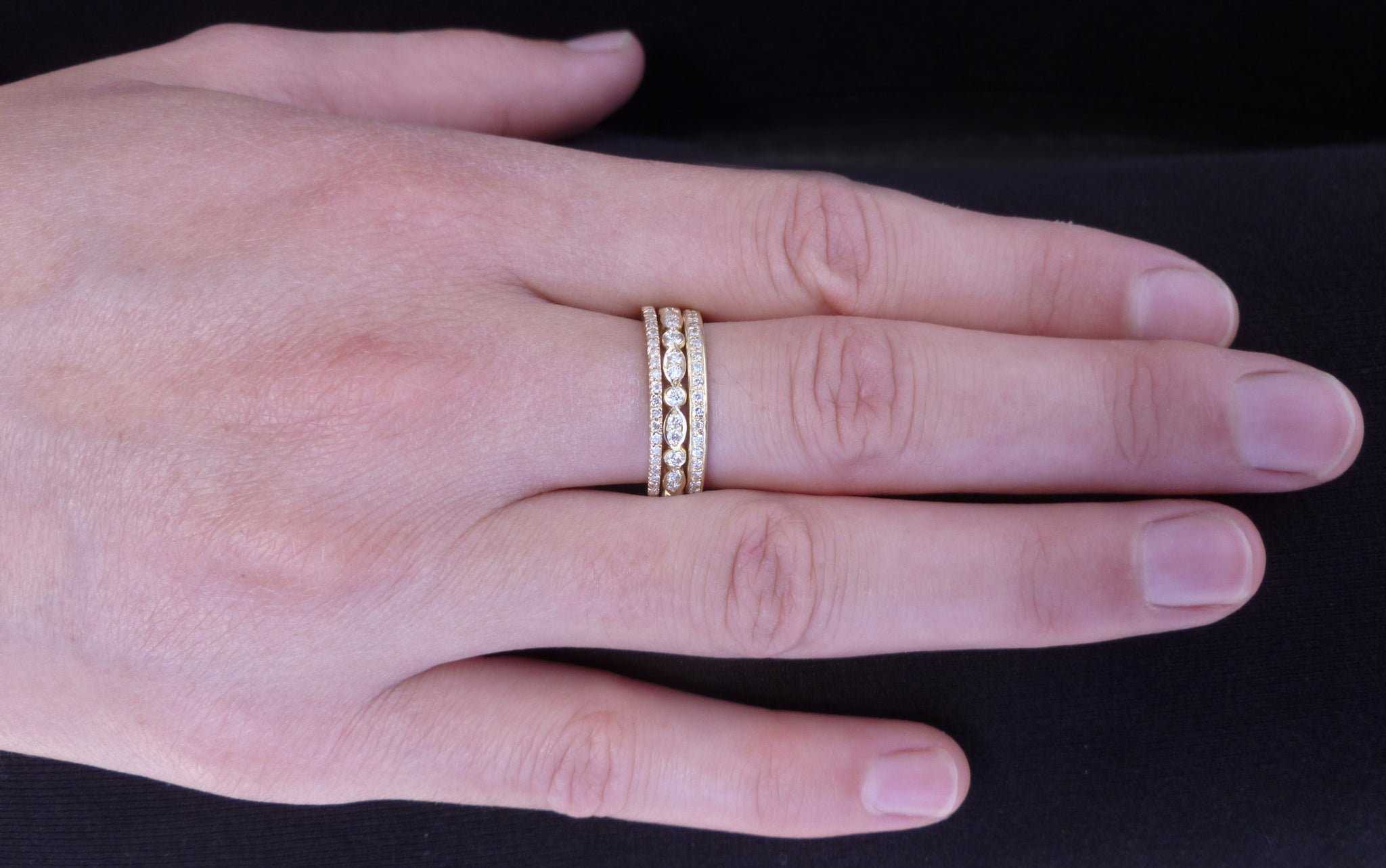 Diamond Full Eternity 14k Gold Ring - G Rubinstein Jewellery