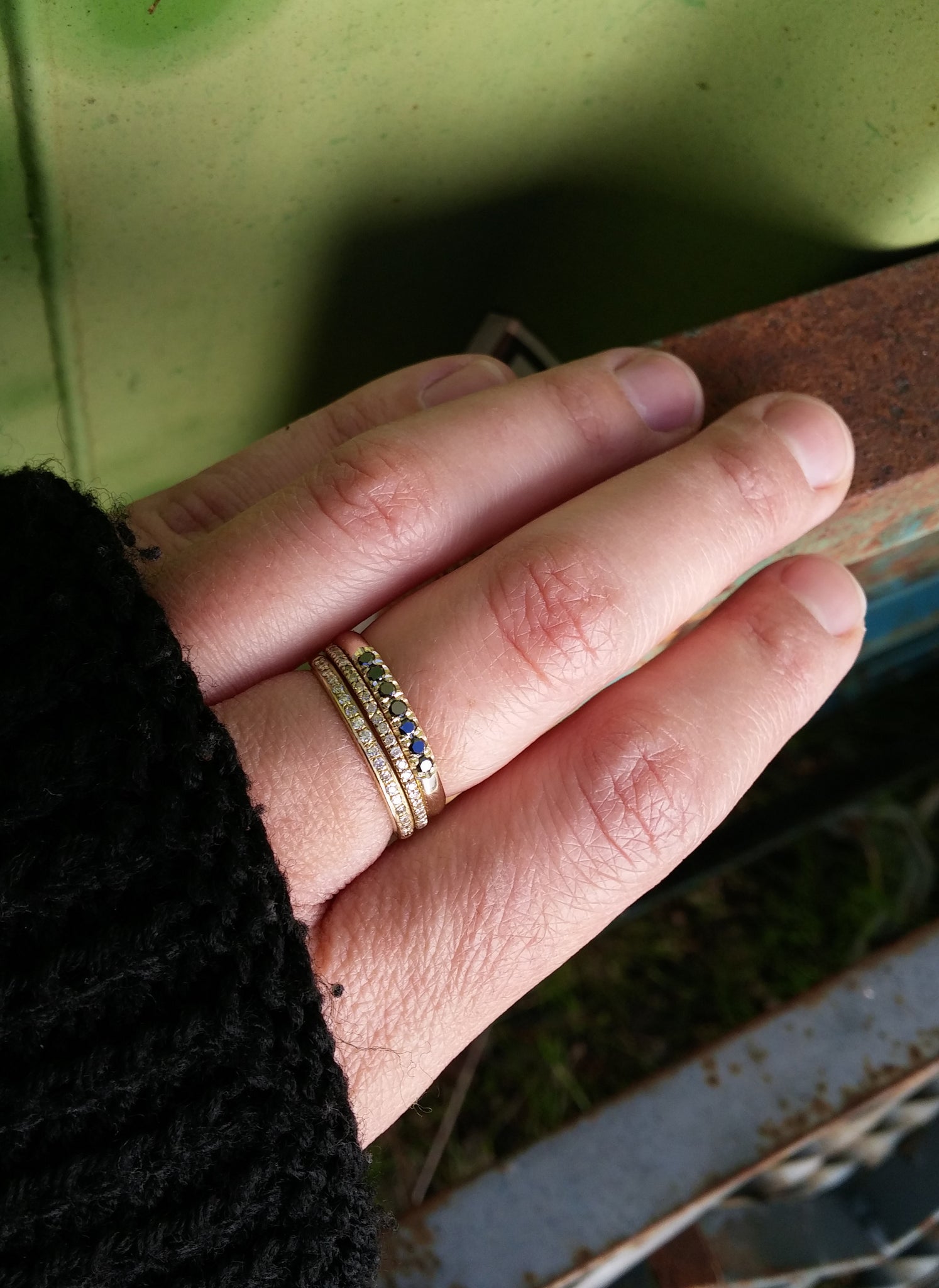 Black Diamond eternity ring - G Rubinstein Jewellery