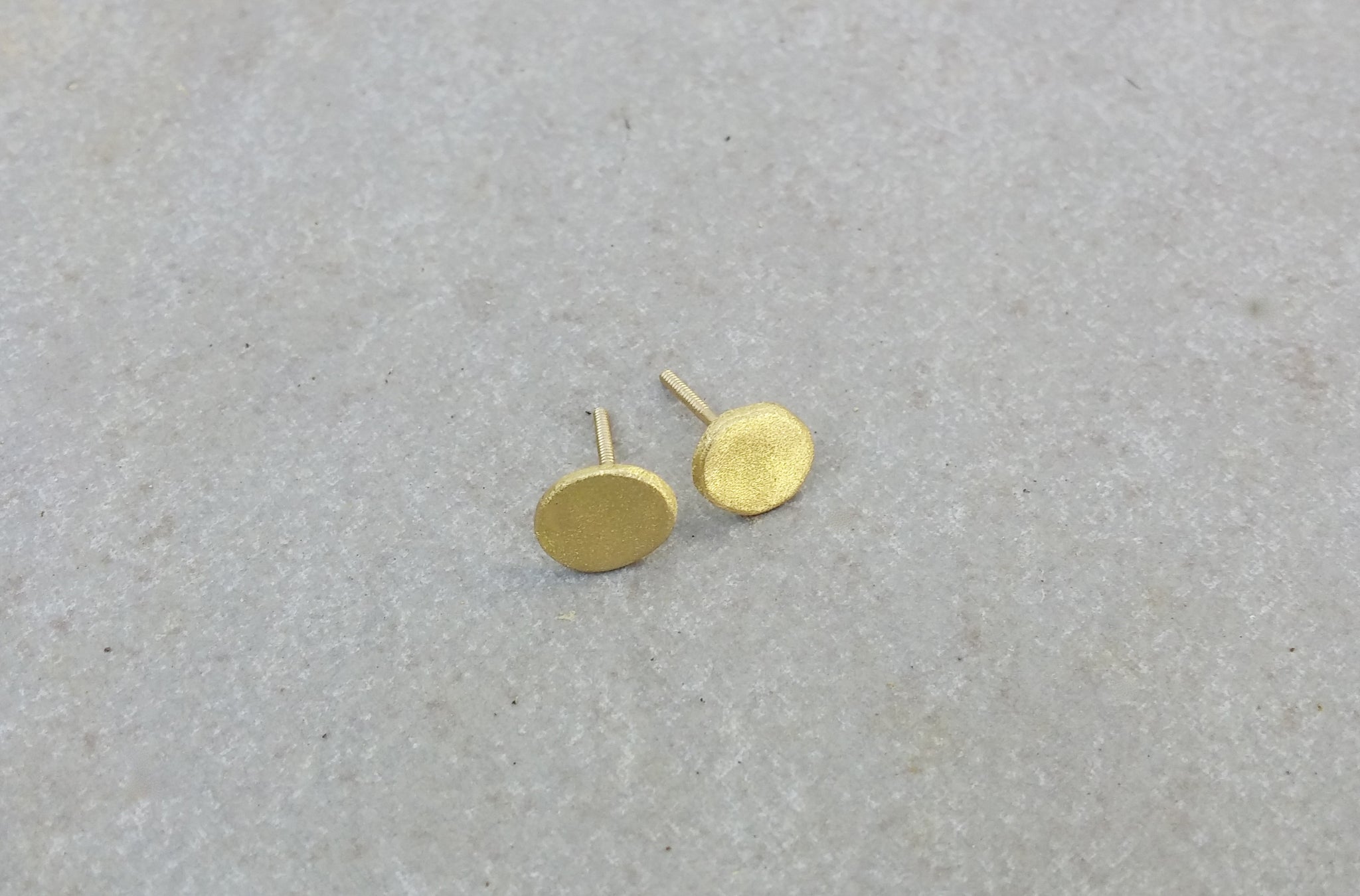Round Gold Stud Earrings - G Rubinstein Jewellery